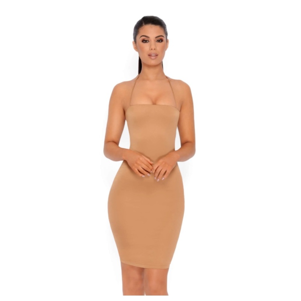 Ohpolly get your smooth on knee length satin dress